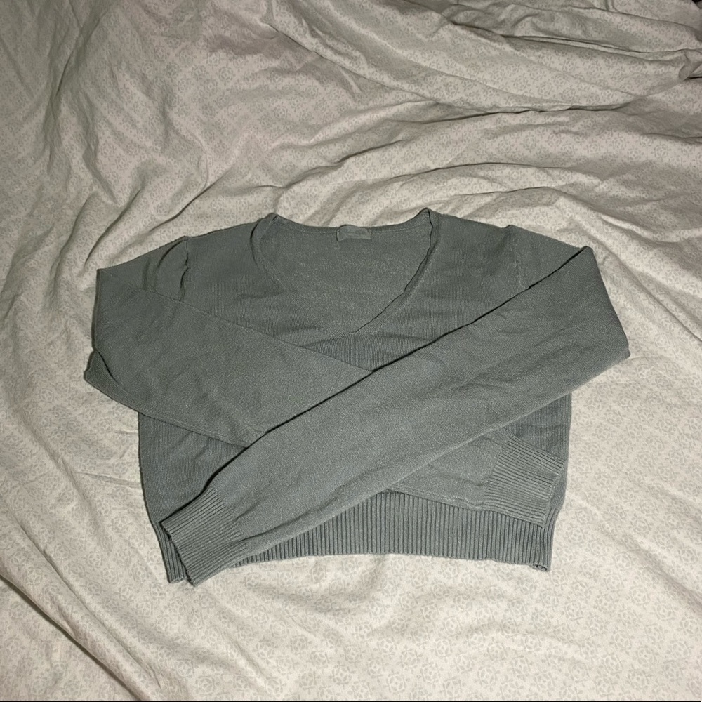 Mint Green Cropped Sweater